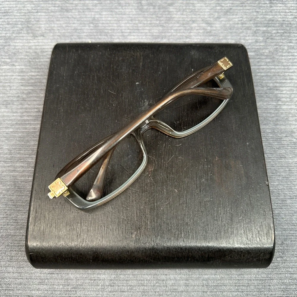 Liz Claiborne L393 0JKK Brown Ombre Rectangular Y2k Eyeglasses Frames 130mm
